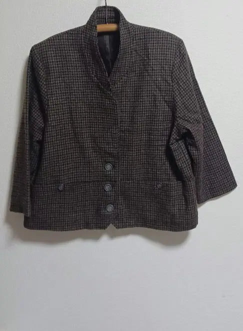 Check pattern No -color jacket brouson M coat outer