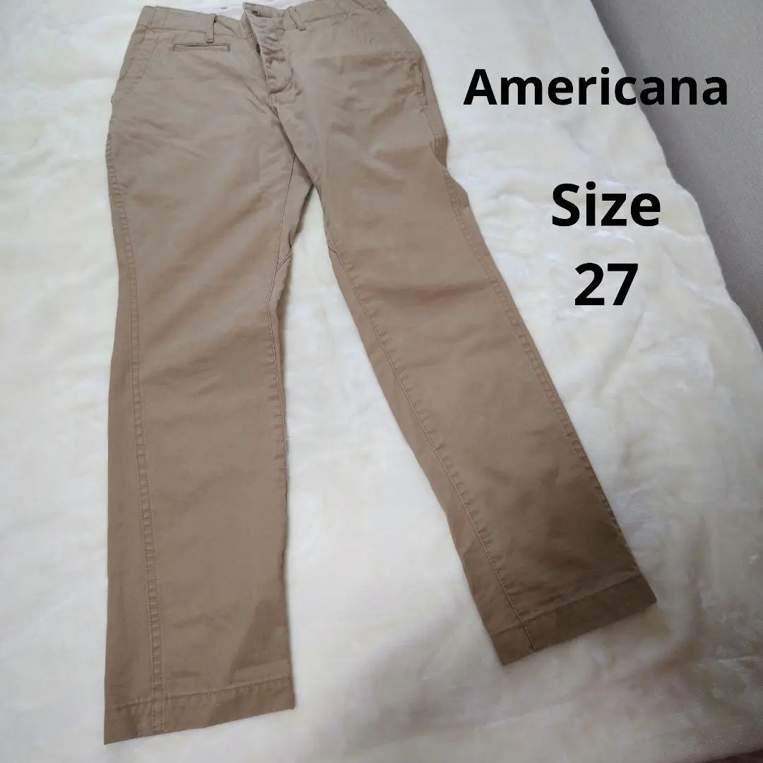 [Stylish☆Americana] Beige casual pants, size 27