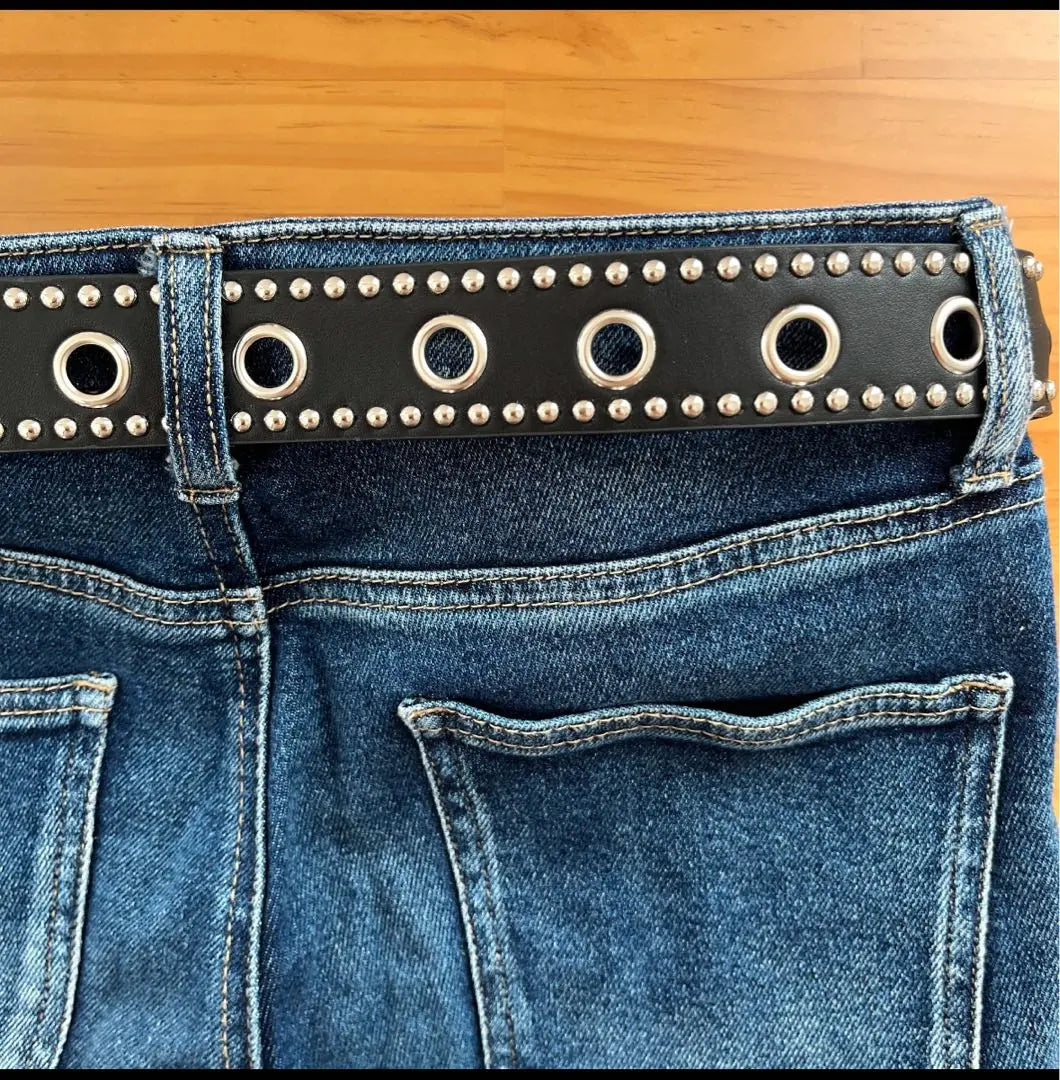 Studded belt, round, western belt, American casual, vintage, y2k, grunge