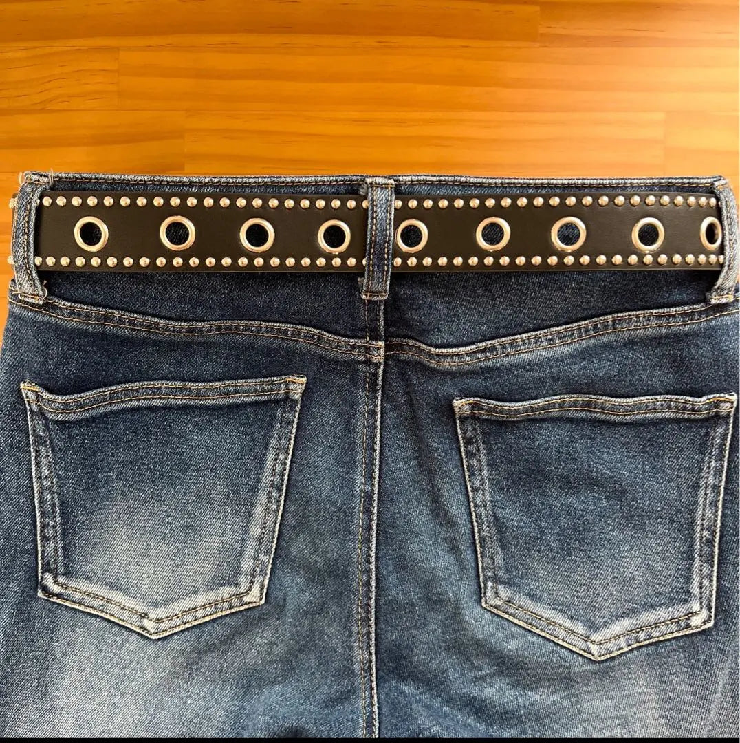 Studded belt, round, western belt, American casual, vintage, y2k, grunge