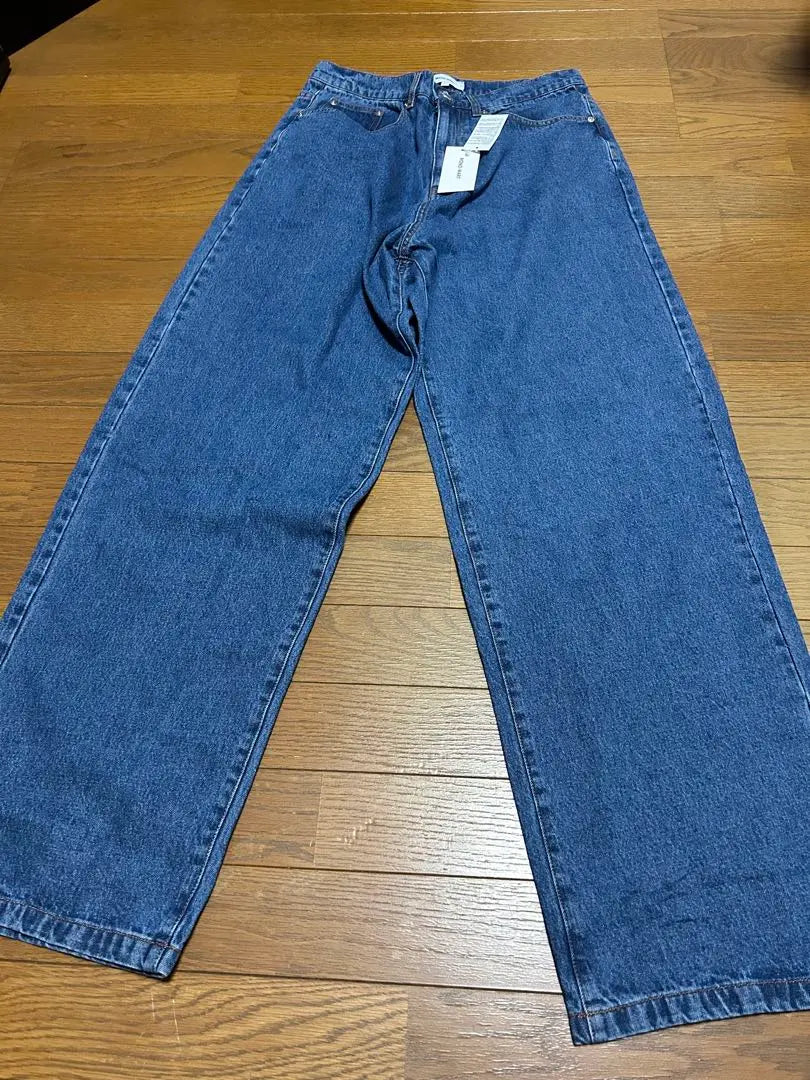 MONO-MART Wide Straight Denim Pants Size L Brand new unused