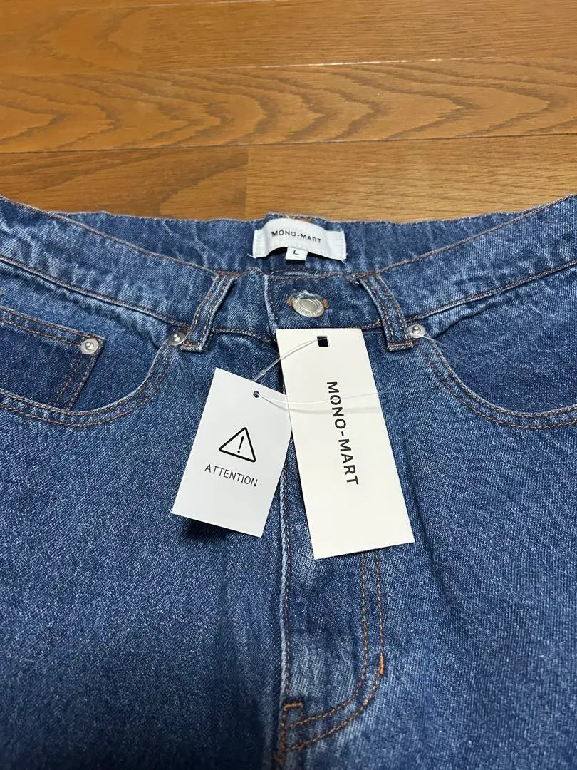 MONO-MART Wide Straight Denim Pants Size L Brand new unused