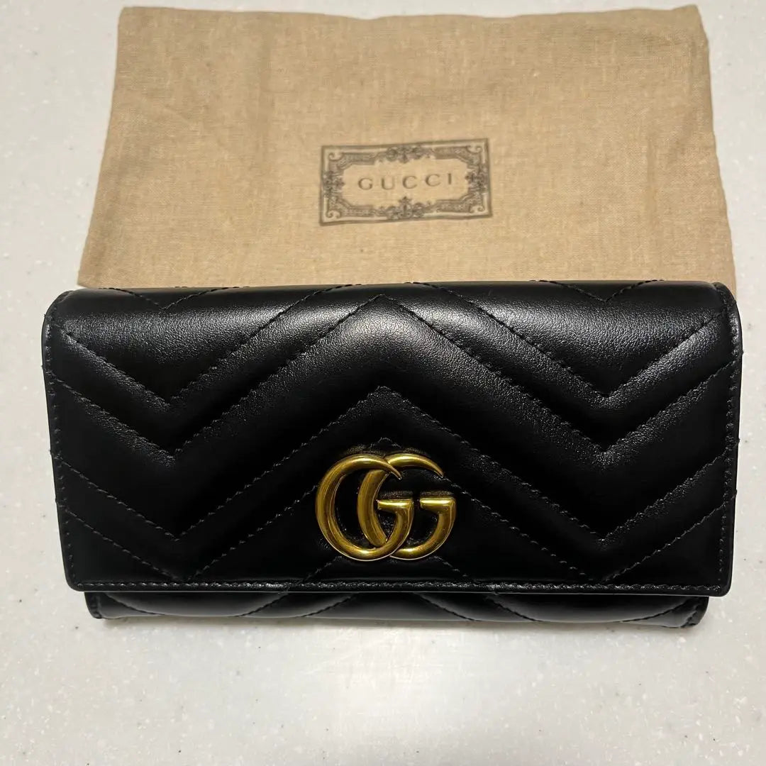 Good condition GUCCI Double G Continental Wallet Current Product No. 443436