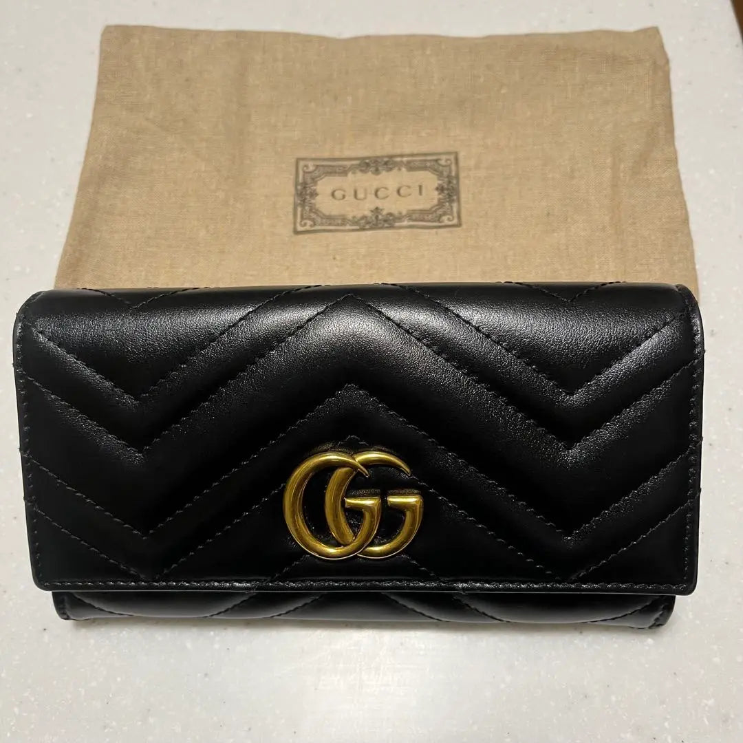 Good condition GUCCI Double G Continental Wallet Current Product No. 443436