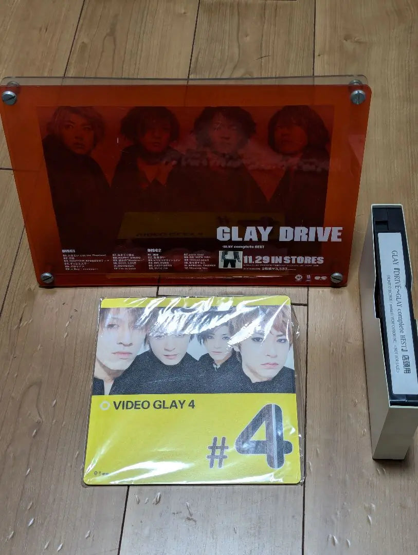 Super rare GLAY Pop Video for store performances Mouse pads VHS 4 rare set