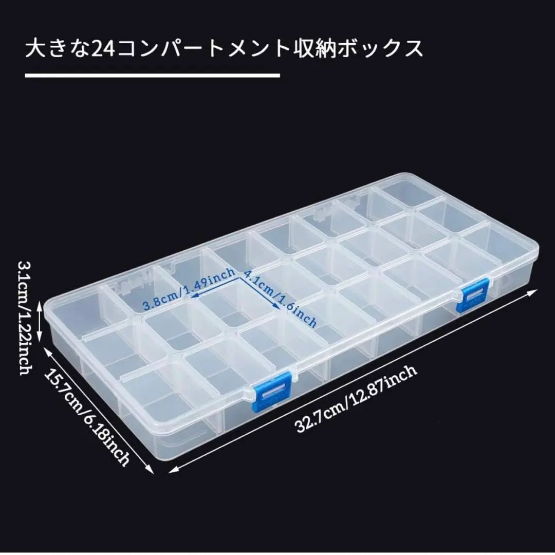 [Used Item] Regular price: 5,722 yen 24 grid storage box, part case, 6 pieces