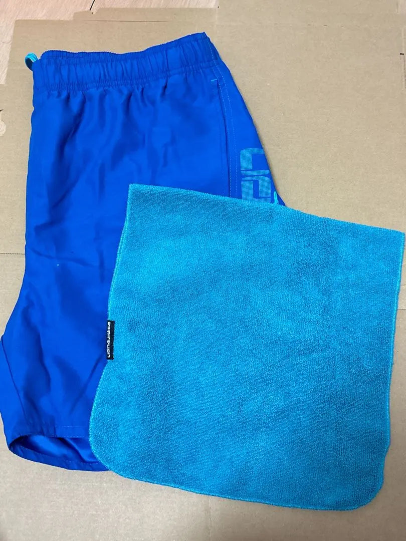 ⭐️❤ Conjunto de 2 piezas de pantalones cortos + toalla, pantalones de agua de mar, talla grande XL