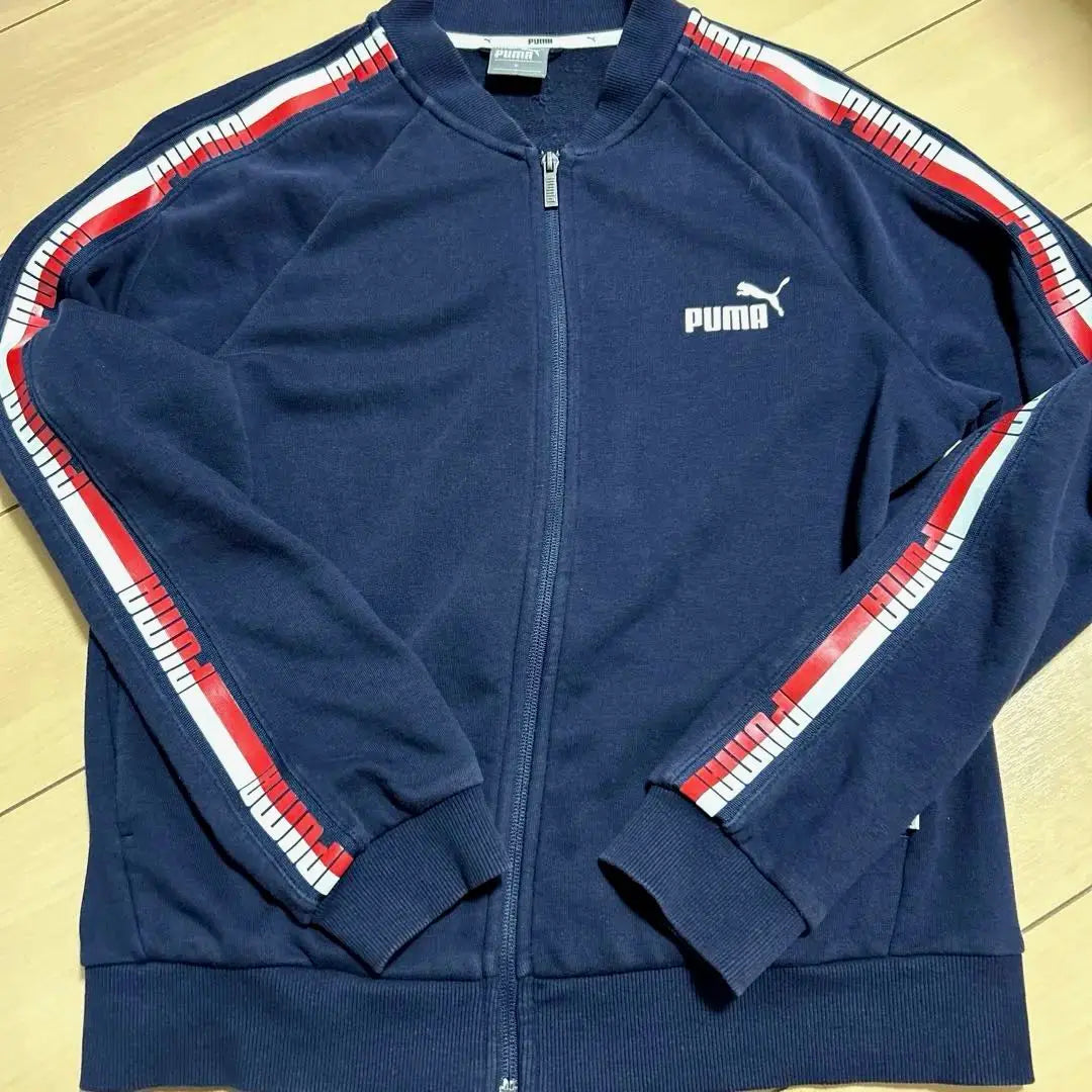 PUMA Navy XL Zip-up Hoodie Jersey for Women | PUMA ネイビー XL ジップアップ　パーカー　ジャージ　レディース