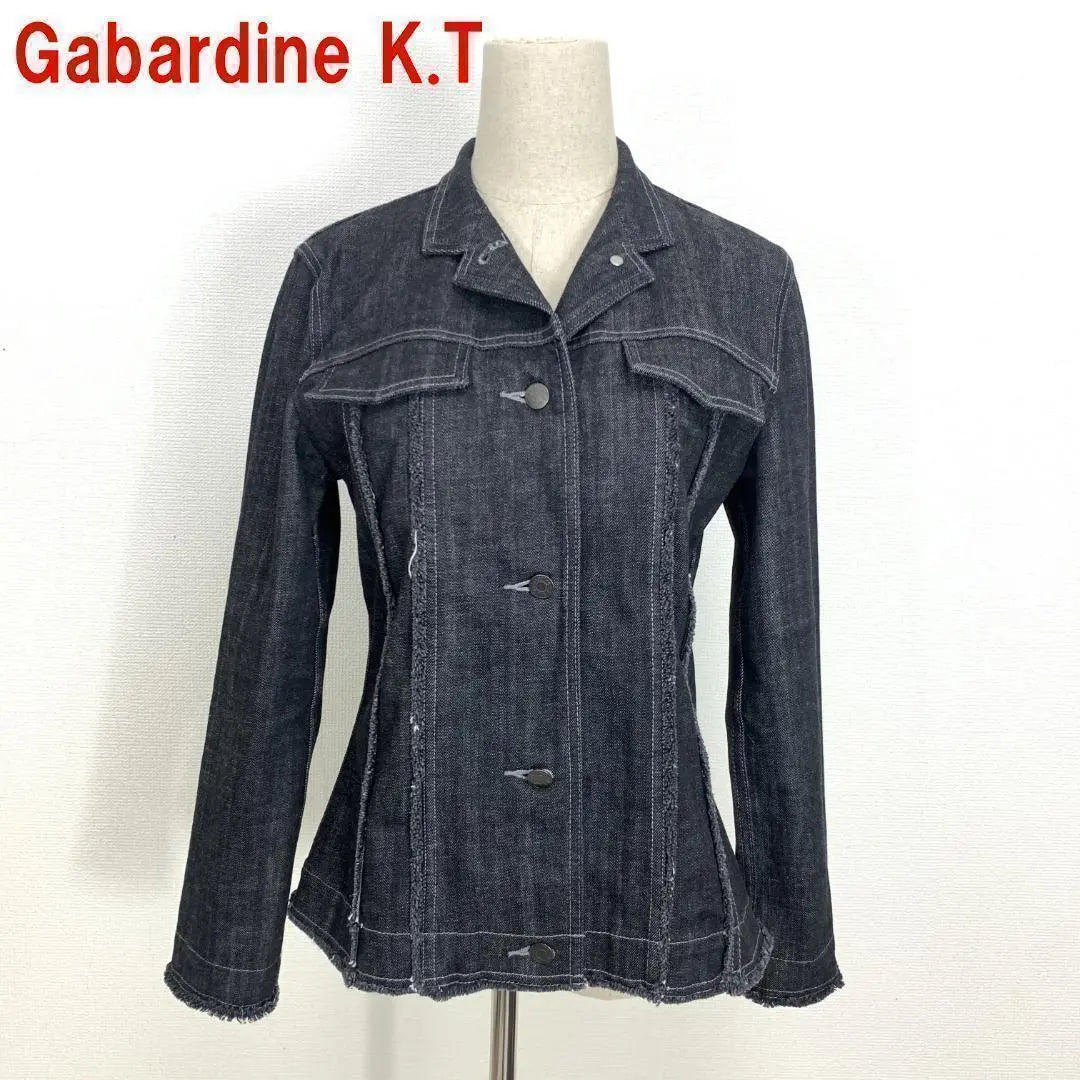 A257 Gabardine Katey Denim Jacket Cotton Black Gray 4