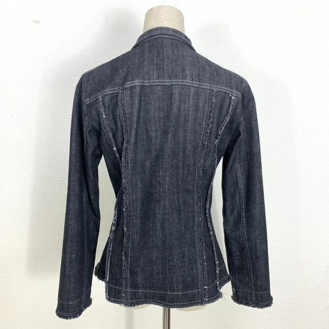 A257 Gabardine Katey Denim Jacket Cotton Black Gray 4