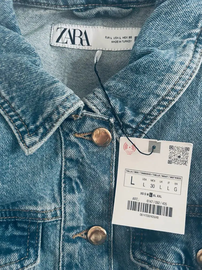 New ZARA beautiful silhouette♪ Fit denim shirt jacket L Sold out!