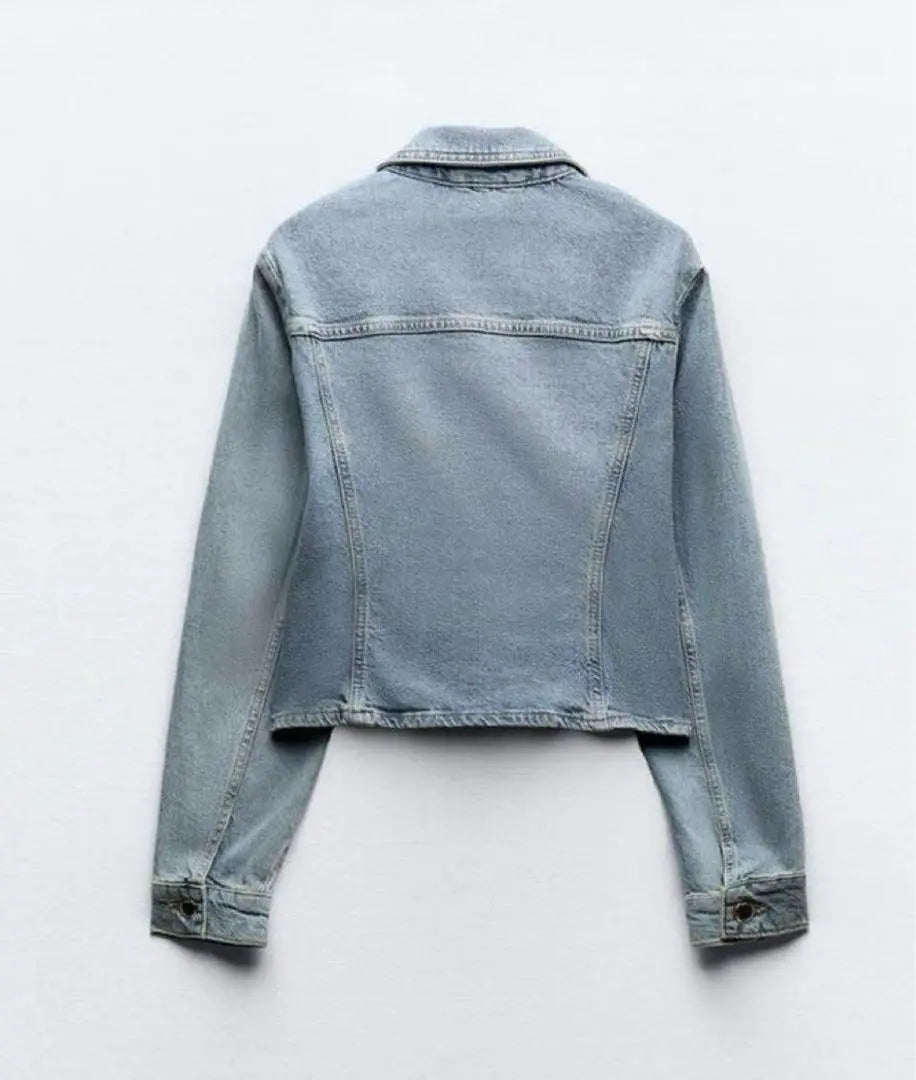 New ZARA beautiful silhouette♪ Fit denim shirt jacket L Sold out!