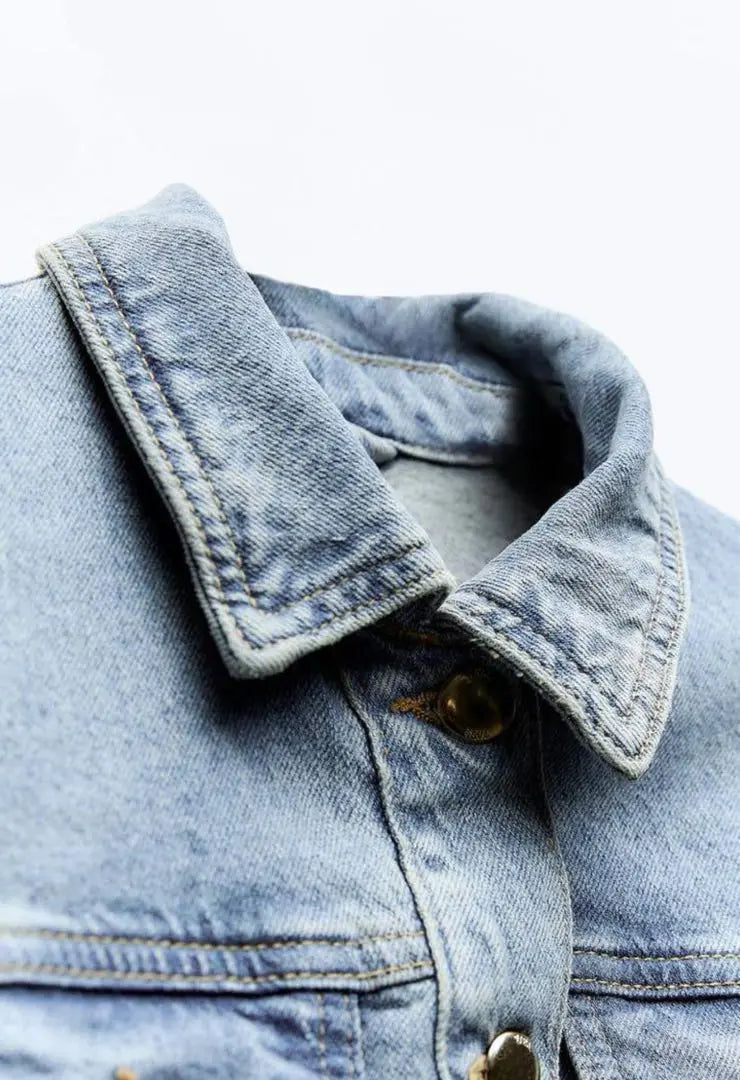 New ZARA beautiful silhouette♪ Fit denim shirt jacket L Sold out!