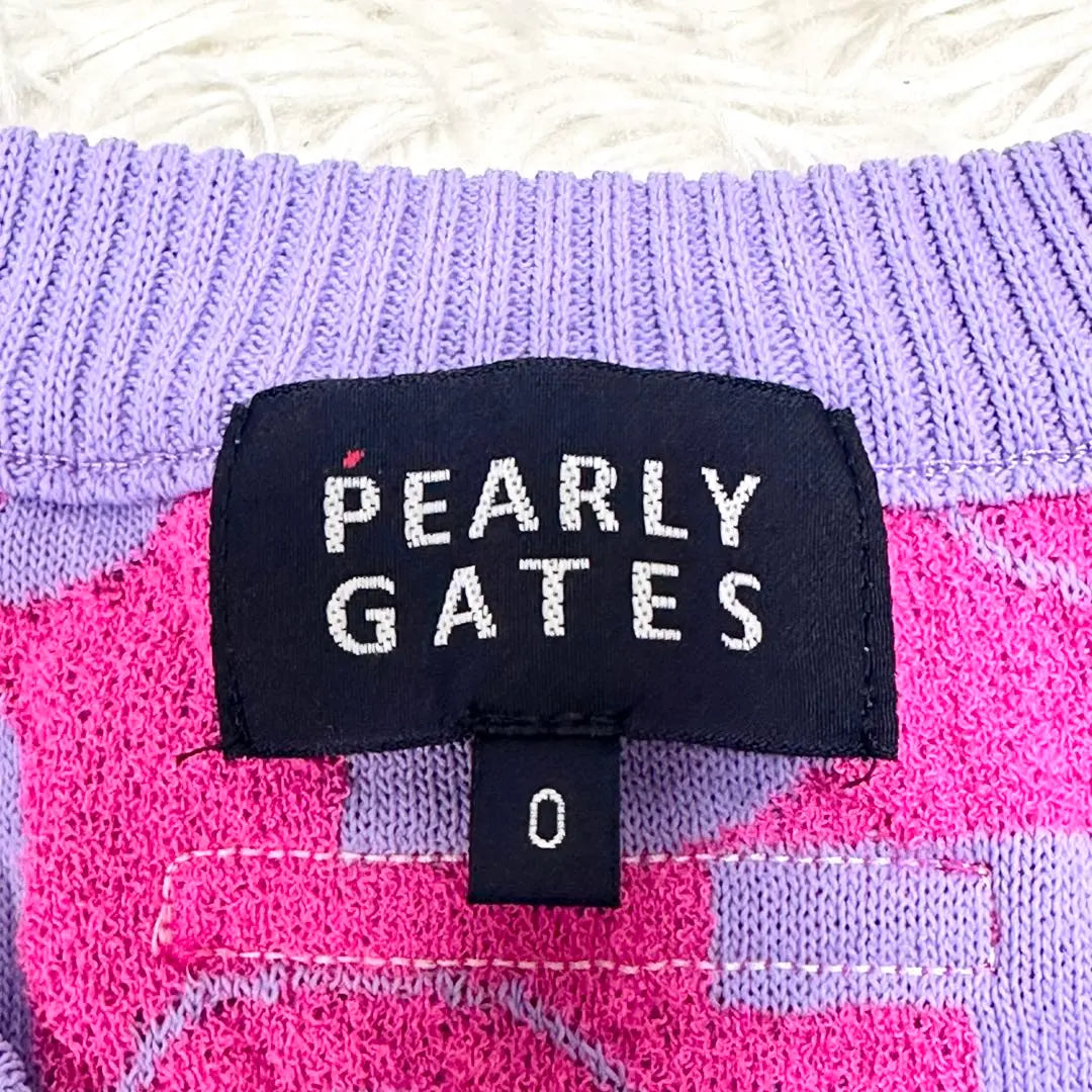 [Good condition✨]Pearly Gates Vest Gilet All-over Pattern Logo Pattern Purple Pink PG Pattern Y2K