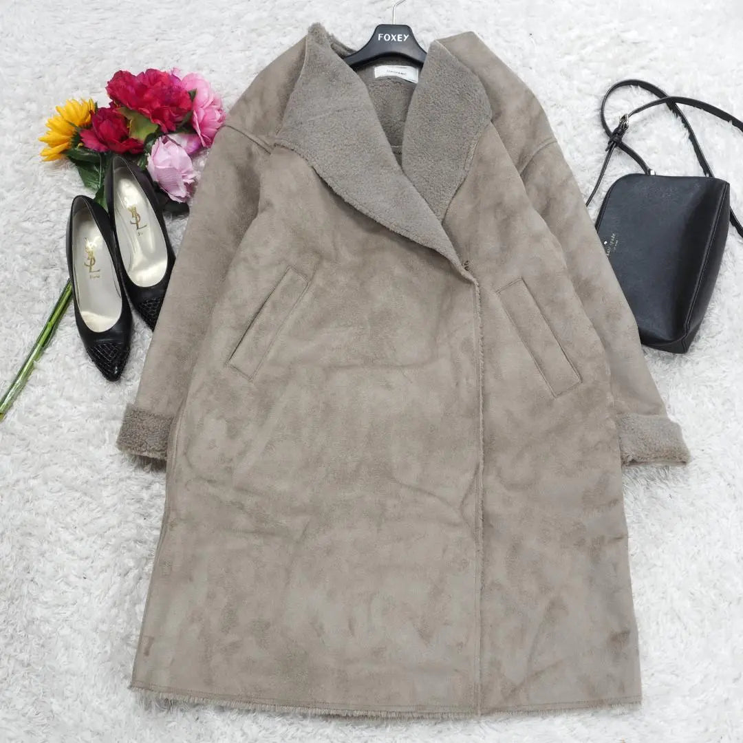 G6306*Chao Panic☆A-line☆Boa☆Mutton coat☆Gray☆F | G6306*チャオパニック☆Aライン☆ボア☆ムートンコート☆グレー☆F