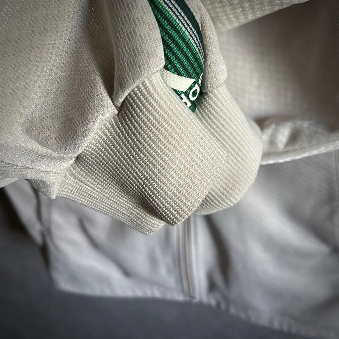 [Popular Color] adidas track jacket beige x green logo embroidery