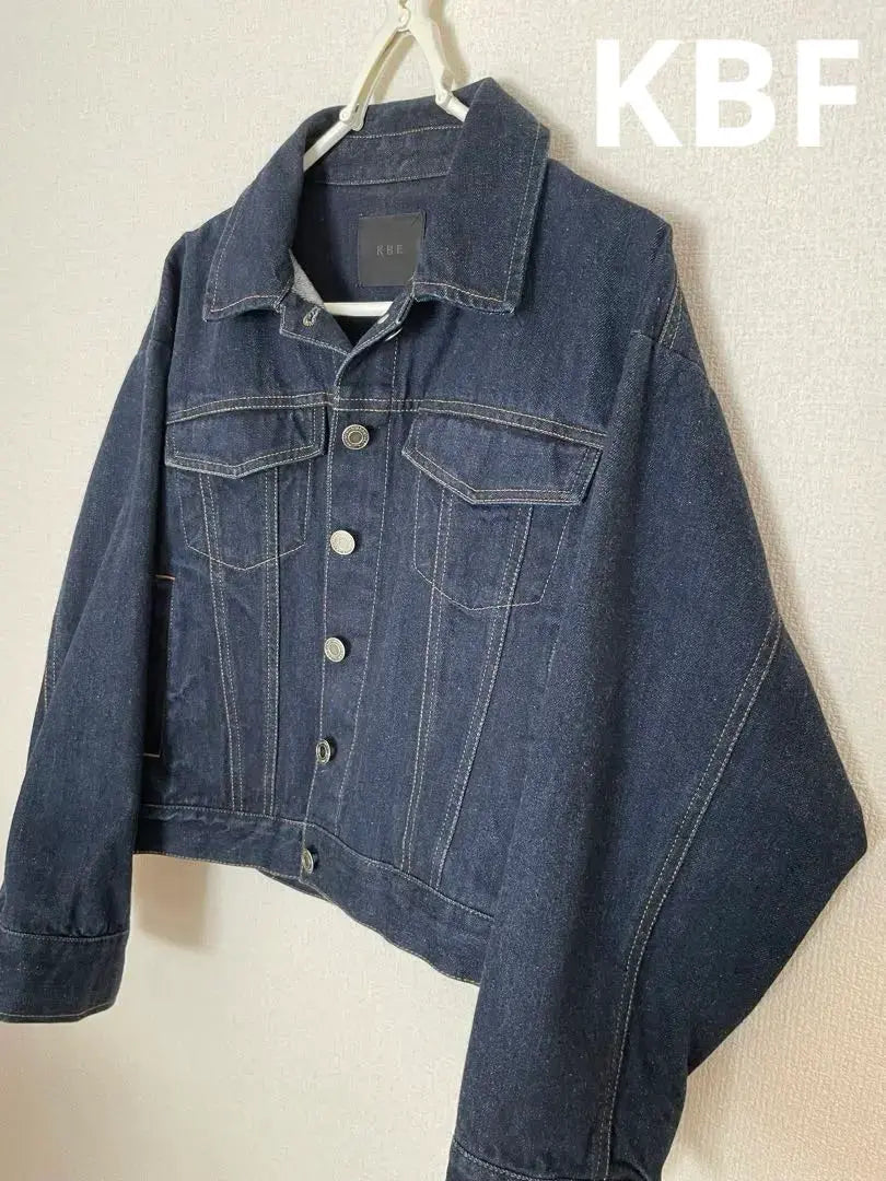 [Good condition] KBF down shoulder indigo denim short jacket