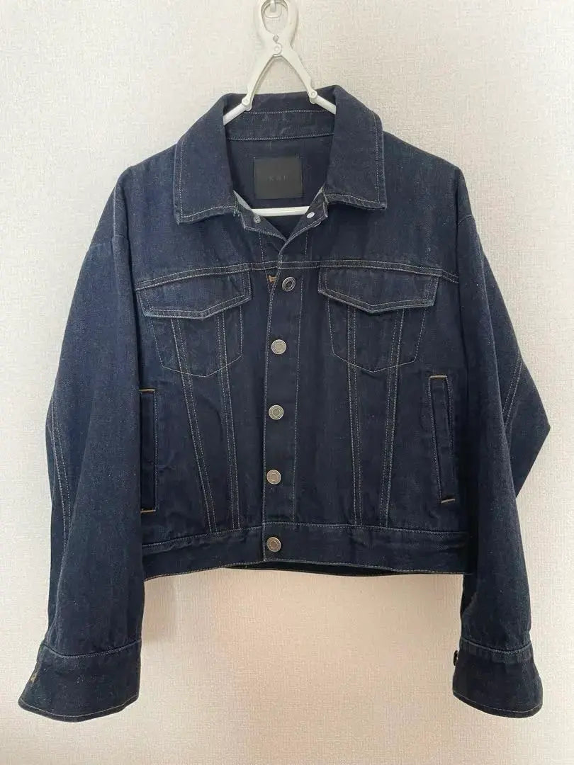 [Good condition] KBF down shoulder indigo denim short jacket