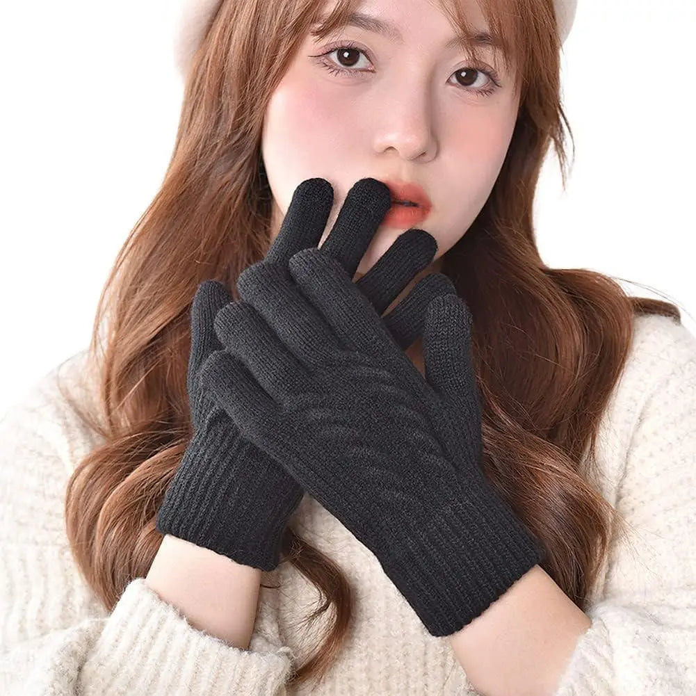 New ✨ Smartphone compatible Women's gloves Navy Warm Cute