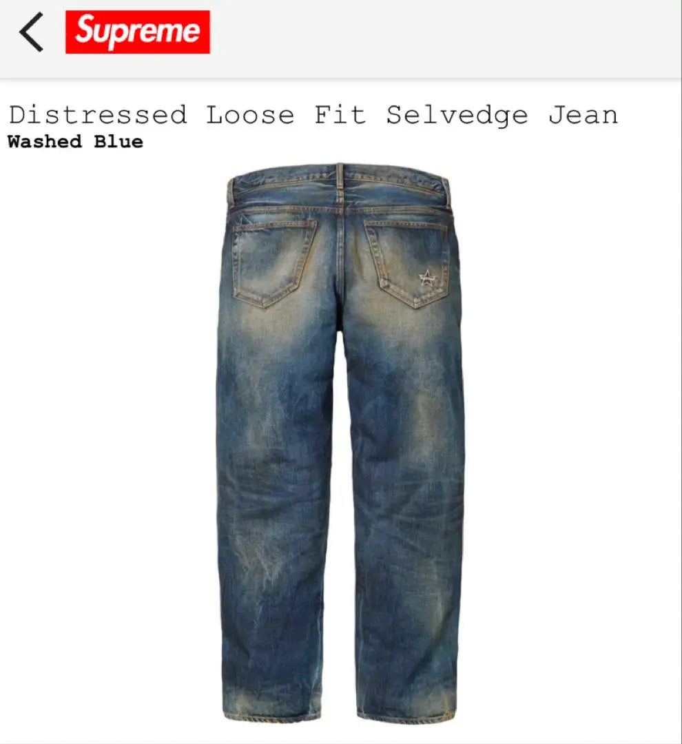 23AW Distressed Loose Fit Selvedge Jean