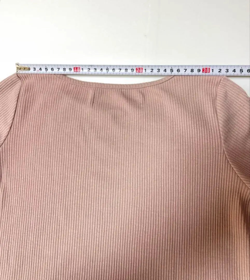 tocco rib knit pink long sleeve knit M stylish