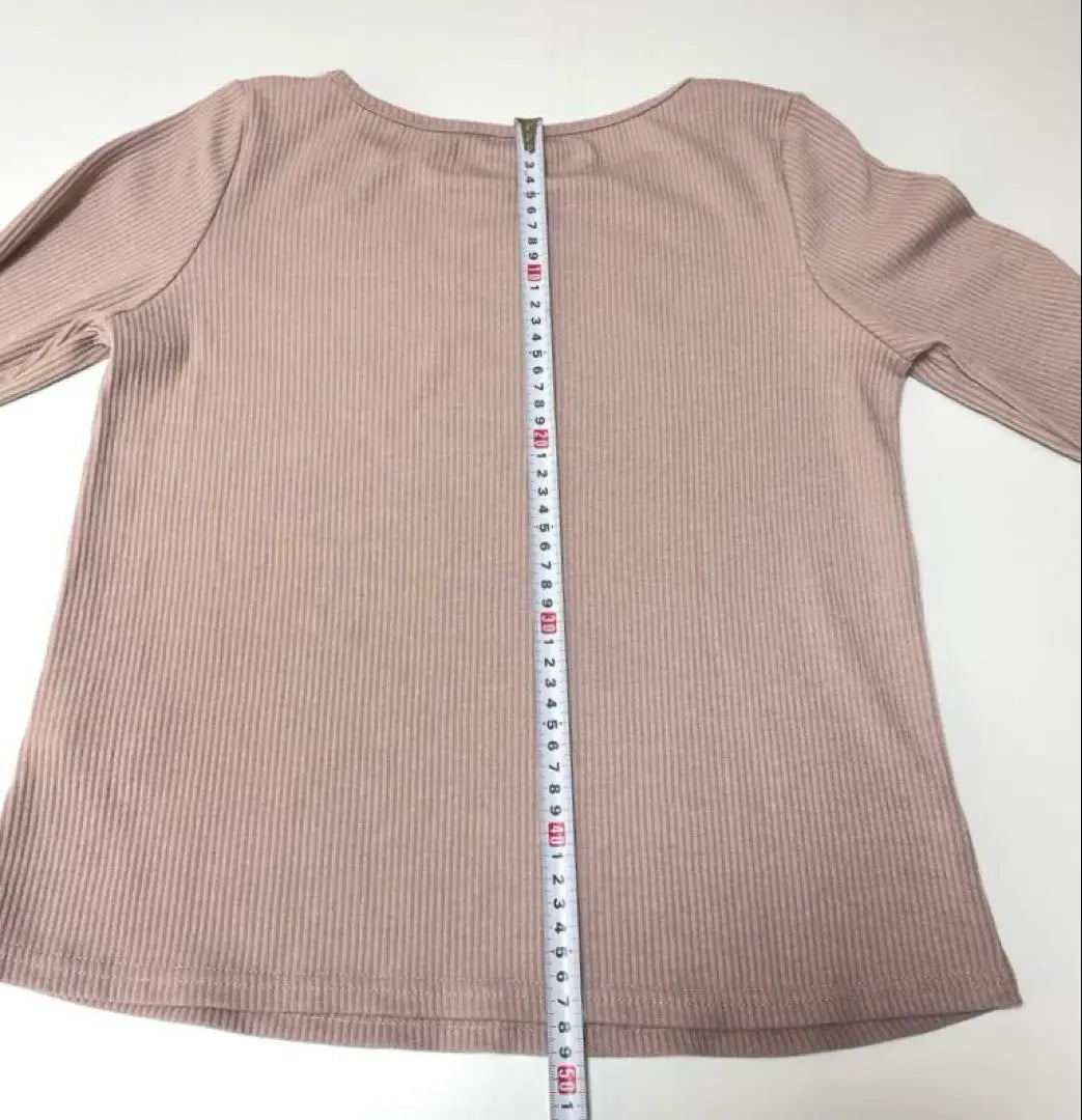 tocco rib knit pink long sleeve knit M stylish