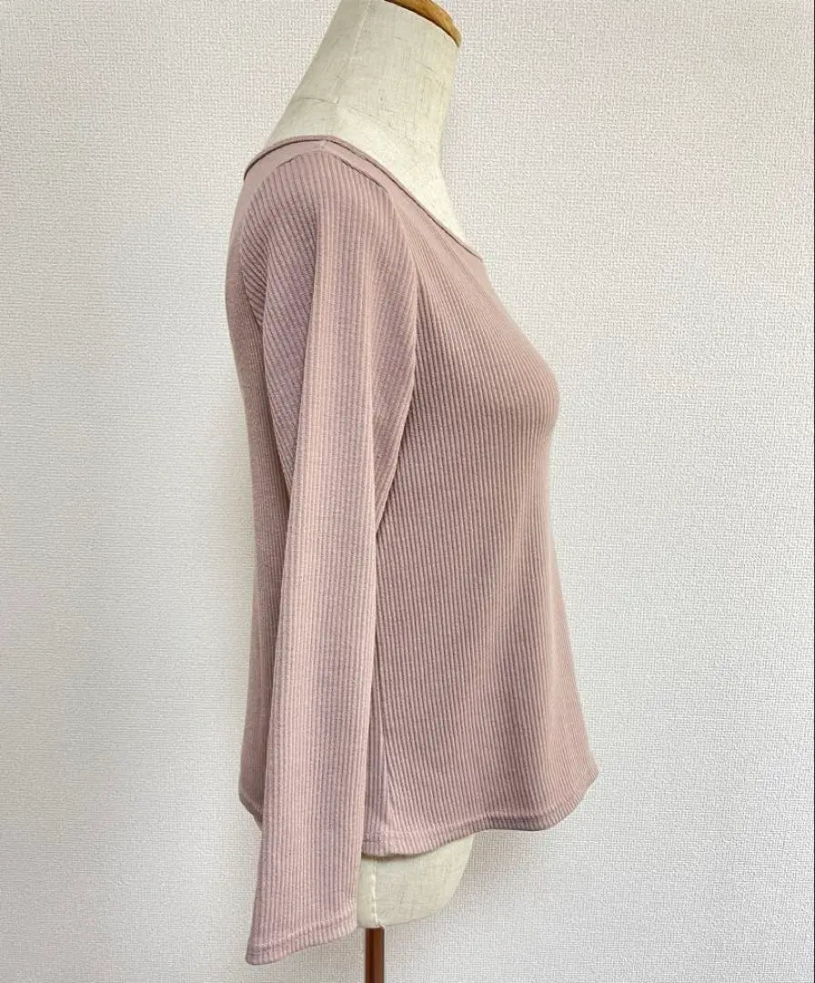 tocco rib knit pink long sleeve knit M stylish