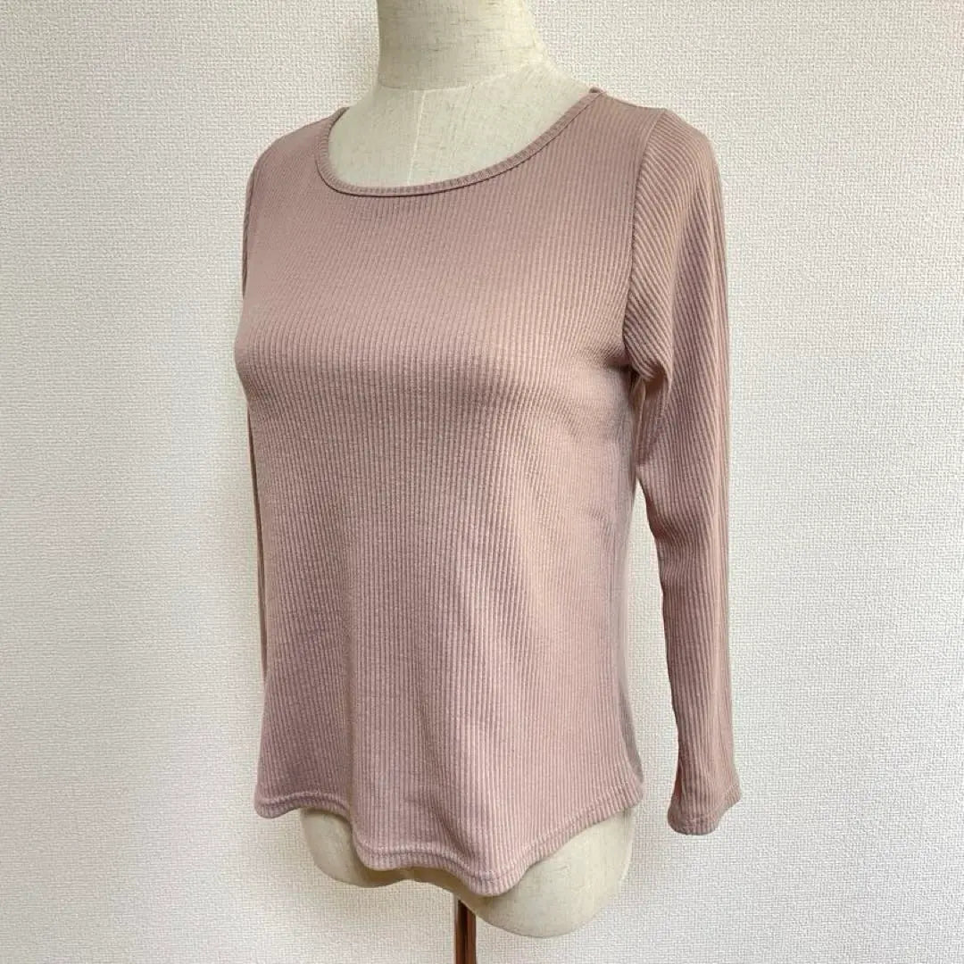 tocco rib knit pink long sleeve knit M stylish