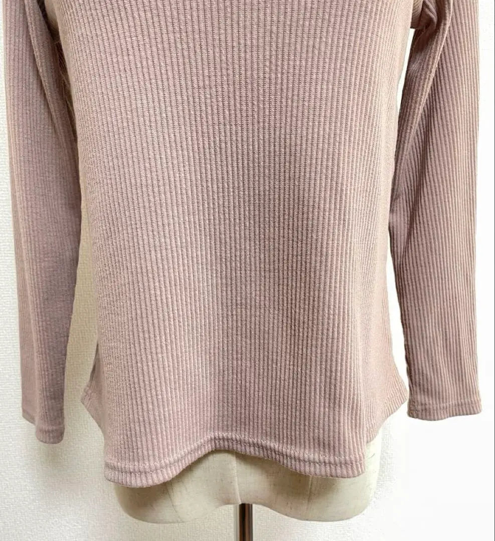 tocco rib knit pink long sleeve knit M stylish