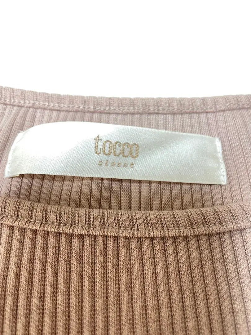 tocco rib knit pink long sleeve knit M stylish