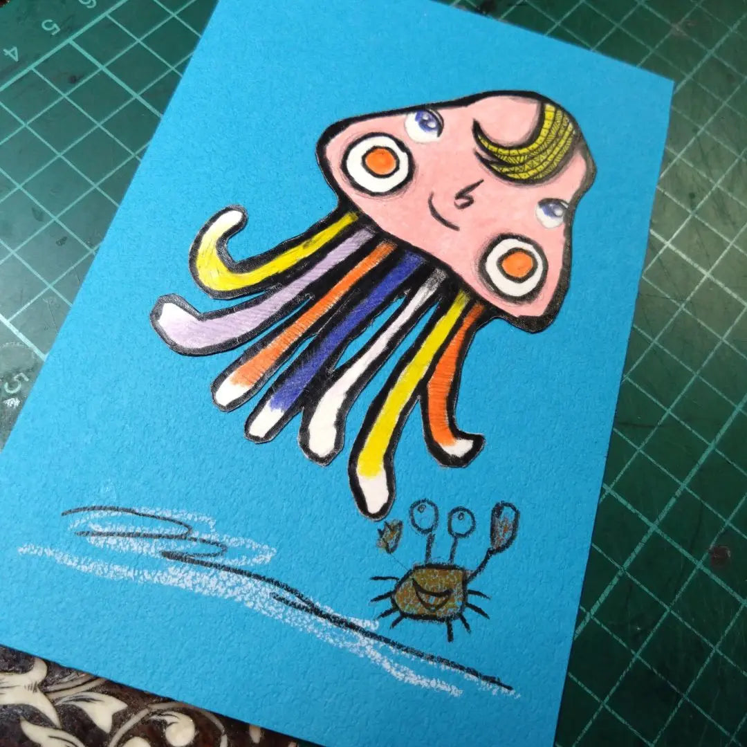 [Zabi-chan] [Original drawing hand-painted] Colorful jellyfish (first time)