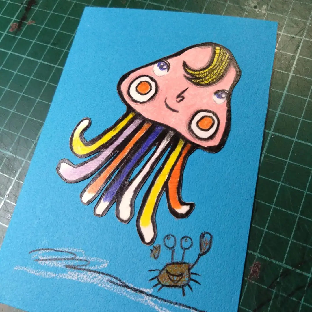 [Zabi-chan] [Original drawing hand-painted] Colorful jellyfish (first time)