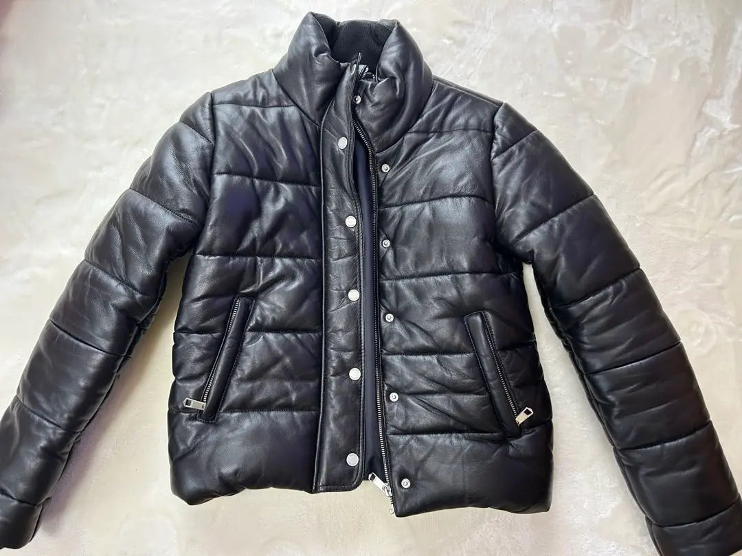 TOMMY HILFIGER leather down jacket