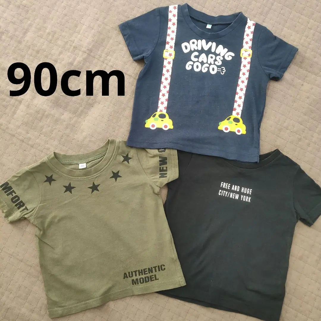 [90cm] Short-sleeved T-shirt set of 3