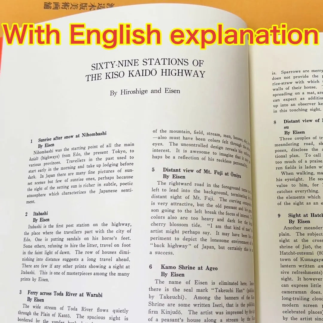 Eisen Hiroshige “69 estaciones de la carretera de Kiso” Una colección de grabados profunda y extremadamente rara