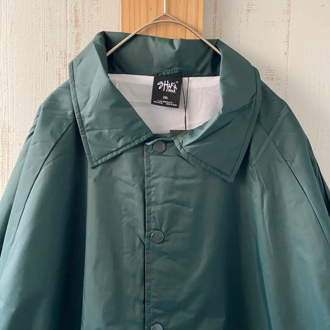 New SHAKAWEAR nylon coach jacket green 2XL