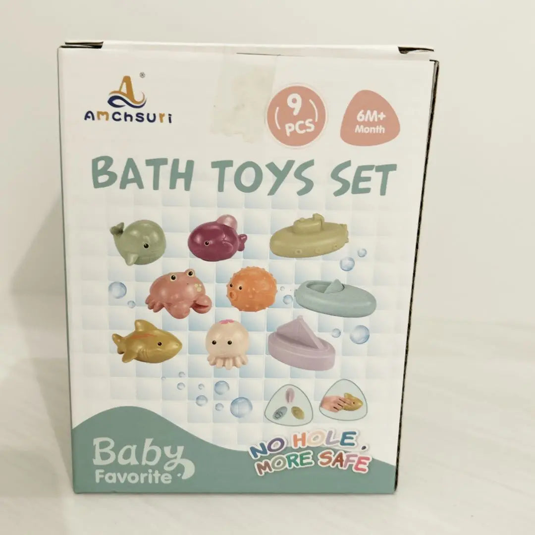 [Sin abrir] juego de juguetes de baño Baby Sea Creatures Water Play Bustoy | 【未開封】 お風呂 おもちゃ セット 赤ちゃん 船 海の生き物 水遊び バストイ