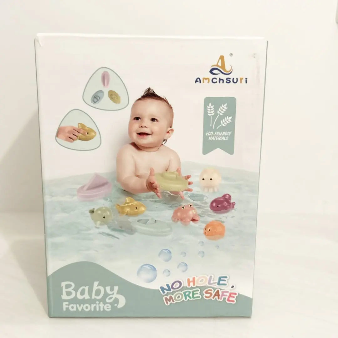 [Sin abrir] juego de juguetes de baño Baby Sea Creatures Water Play Bustoy | 【未開封】 お風呂 おもちゃ セット 赤ちゃん 船 海の生き物 水遊び バストイ