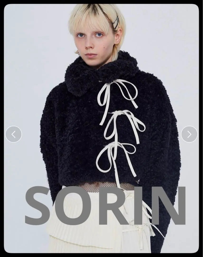 [SORIN]♡Synthetic fur lace-up cardigan♡Fluffy