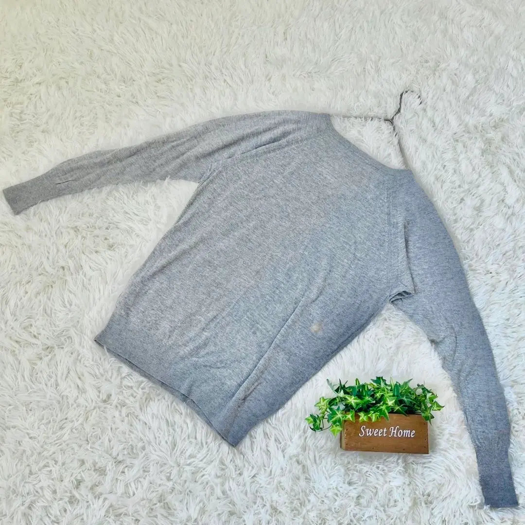 [UNIQLO] Uniqlo Blend Cashmere V-Neck Sweater Gray (L) | 【UNIQLO】ユニクロ 混カシミア Vネック セーター グレー (L)