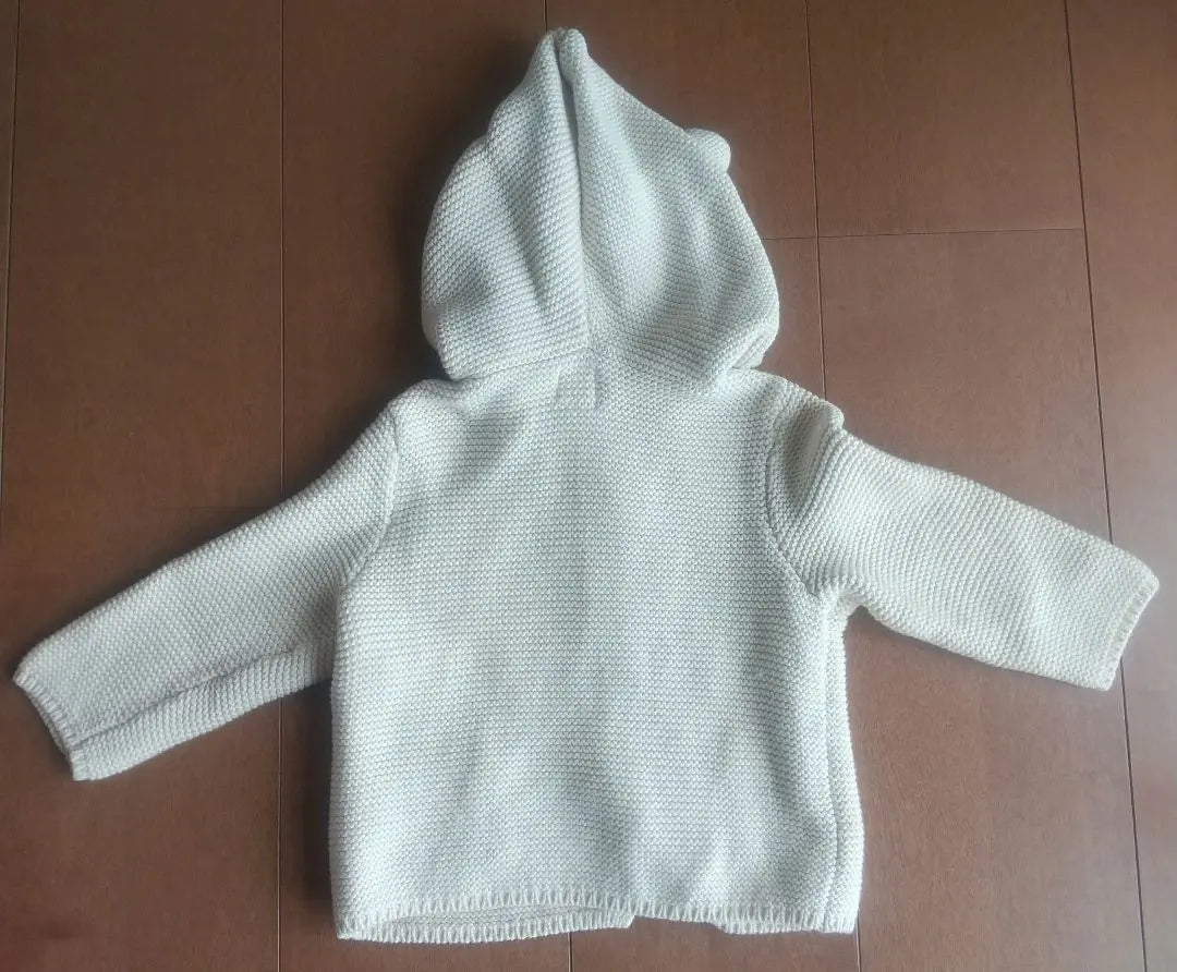 [Buen estado] Cárdigan babyGAP de 70 cm, orejas de oso, parka exterior de punto