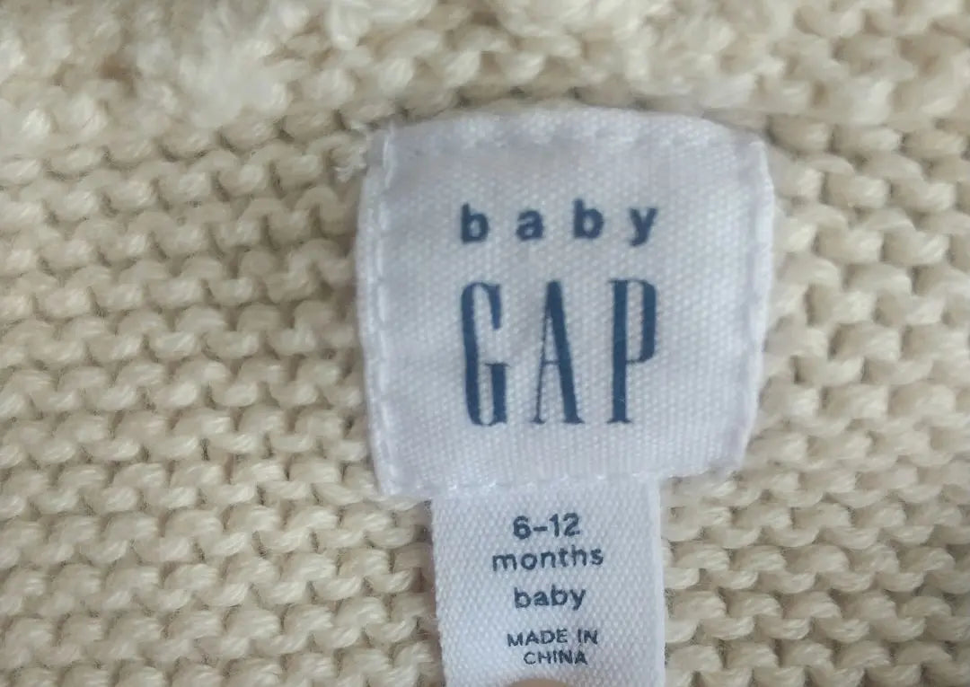 [Buen estado] Cárdigan babyGAP de 70 cm, orejas de oso, parka exterior de punto