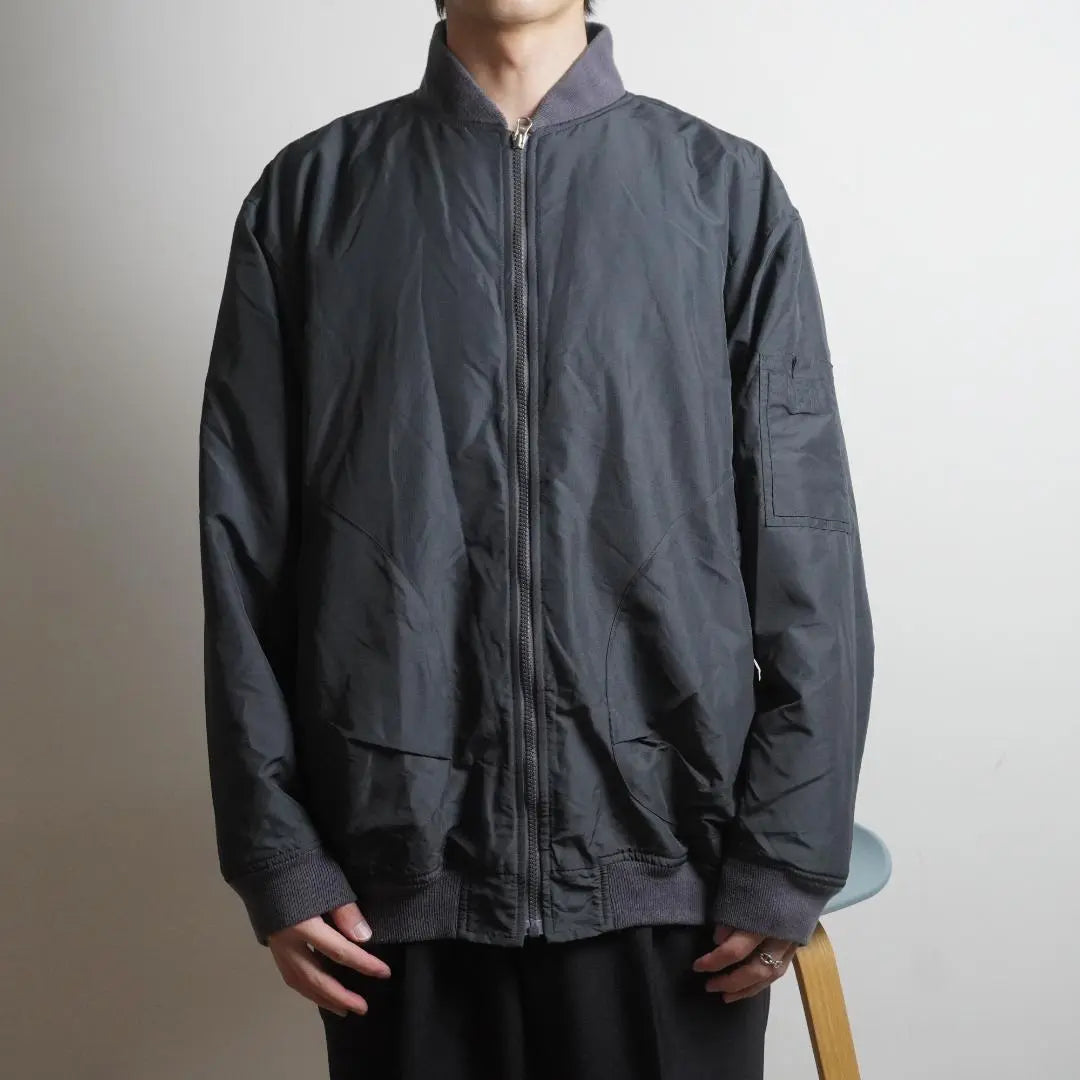 POINT Nylon Bomber Jacket MA-1 Black/RW6