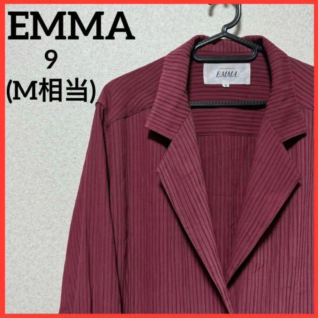 [Raro] Chaqueta a medida Emma Chaqueta retro a rayas de manga larga | 【希少】エマ テーラードジャケット シャツジャケット ストライプ レトロ 長袖