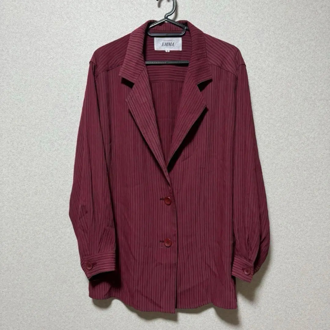 [Rare] Emma Tailored Jacket Jacket Striped Retro Long Sleeve