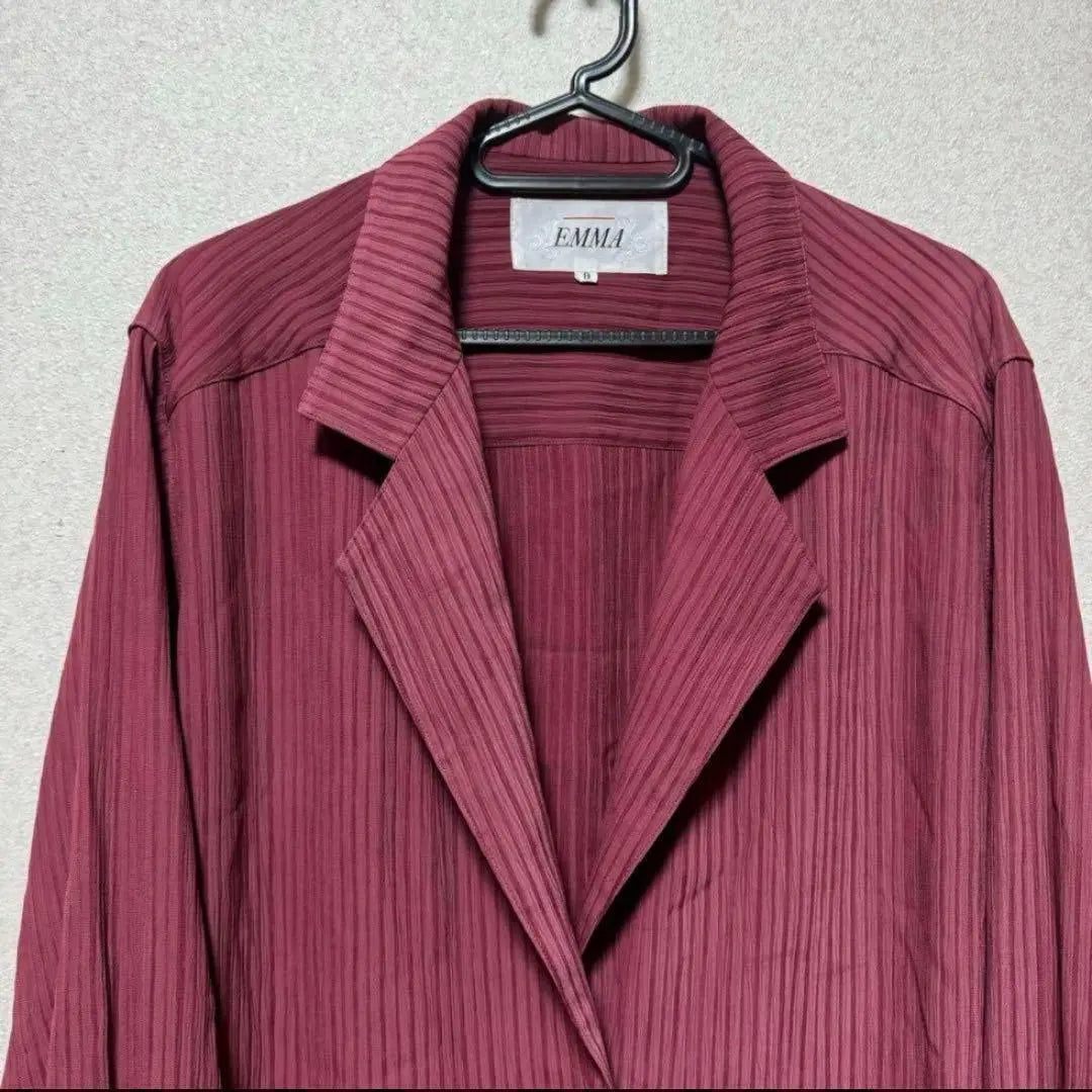 [Rare] Emma Tailored Jacket Jacket Striped Retro Long Sleeve