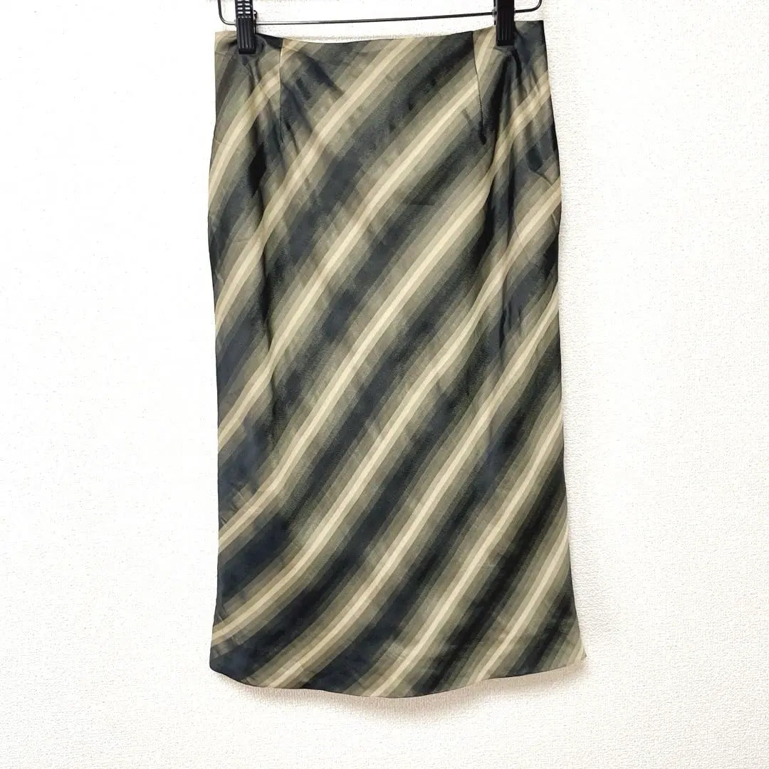 [ANNE KLEIN] Setup Sleeveless Skirt Brown Gray