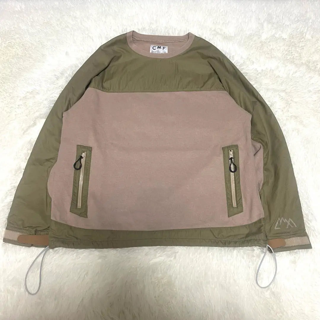 CMF Comfe Outdoor Garment Sudadera Conmutable De Nylon Suéter Talla L | CMF コムフィーアウトドアガーメントナイロン切替スウェットトレーナー Lサイズ