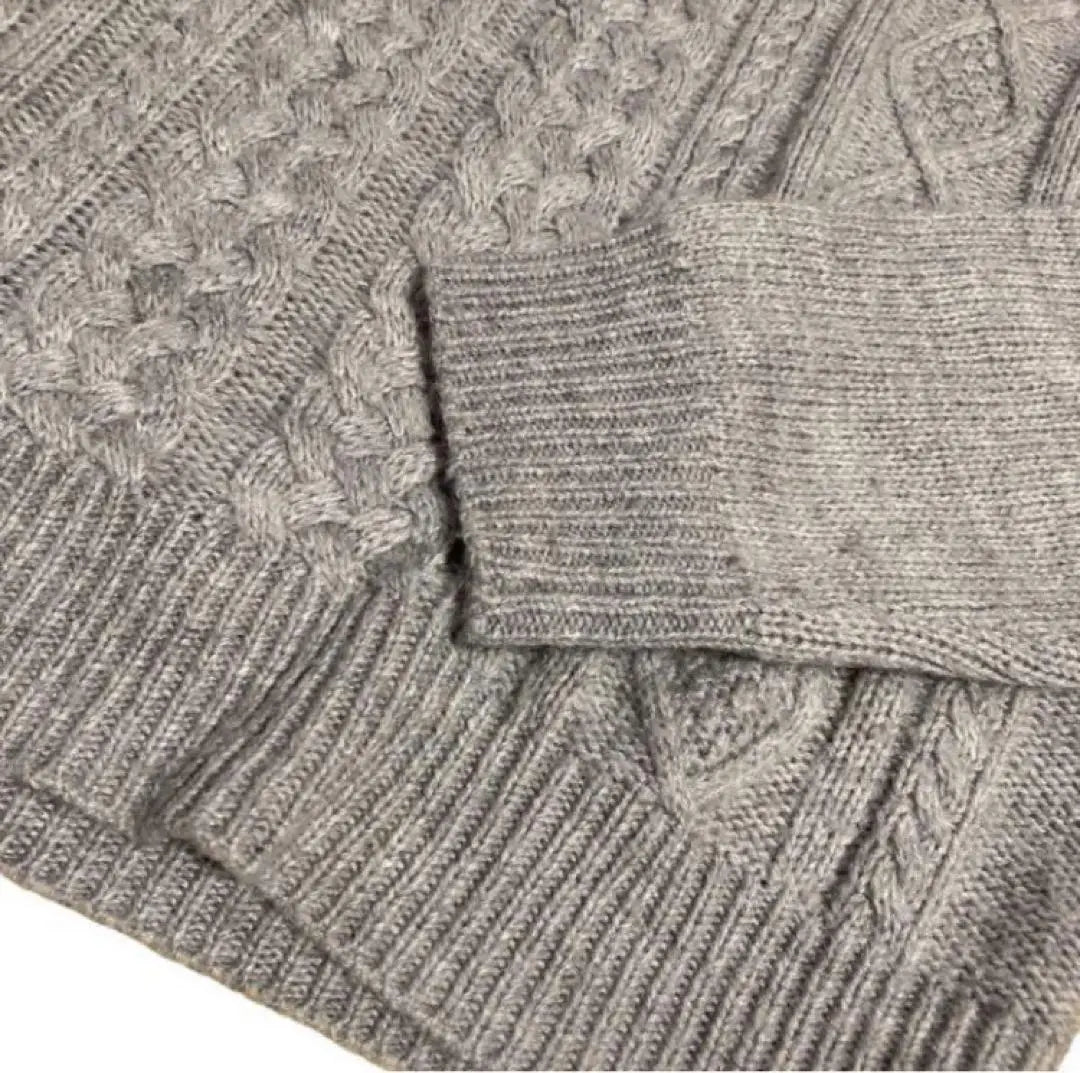 〇【Index】Knit sweater, gray, size M, wool blend, everyday wear, fashionable clothes