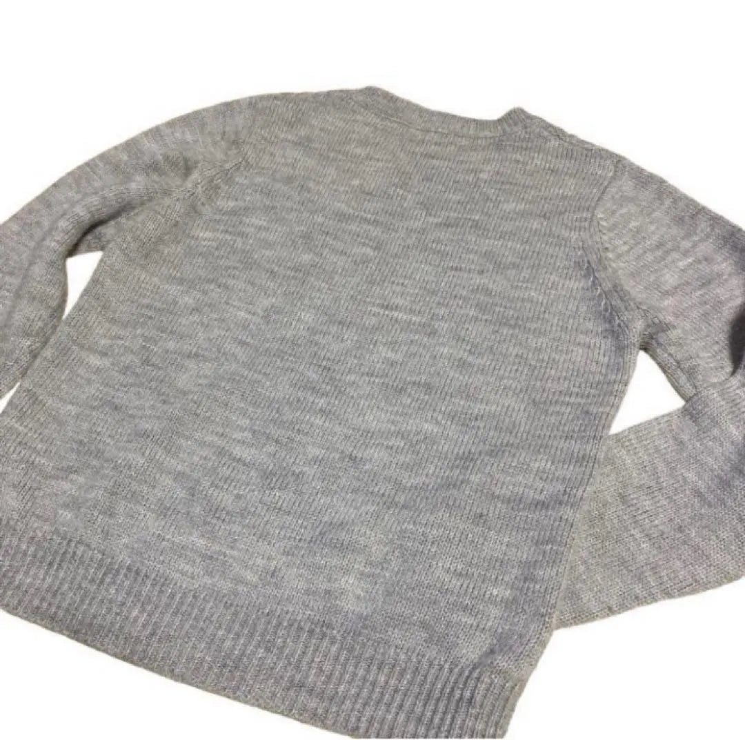 〇【Index】Knit sweater, gray, size M, wool blend, everyday wear, fashionable clothes